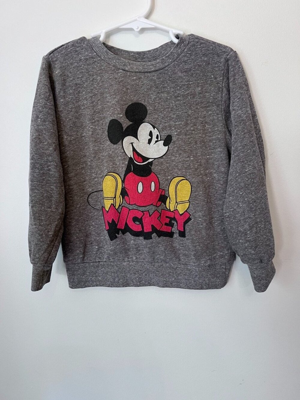 Disney Mickey Mouse Gray Graphic Pullover Sweatshirt Toddler Size 4T